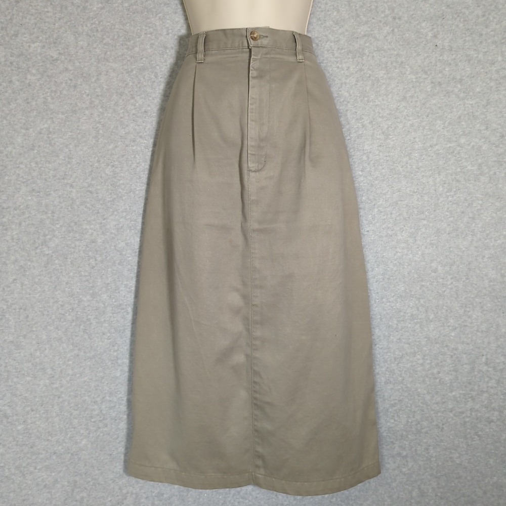 Eddie Bauer 80's VTG Pleated High Waisted Twill 12 Tan Khaki Safari Modest Y2K